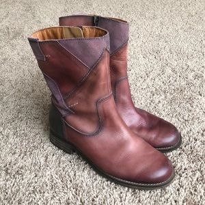 Warm Violet Genuine Leather Boots